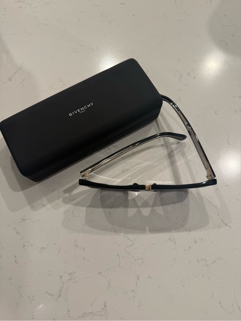 Givenchy Black and Gold Women's Sunglasses with Case